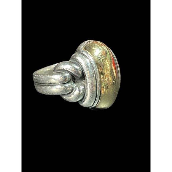 Retired James Avery Dome Ring 925 Sterling And 14k Gold 17.1 Grams Size 7 - Picture 1 of 8